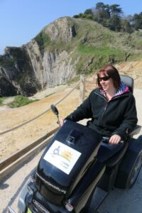 Exploring Lulworth Cove on a tramper